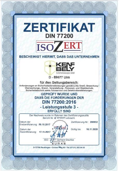 Kenf und Bely - Isozert Din 7720